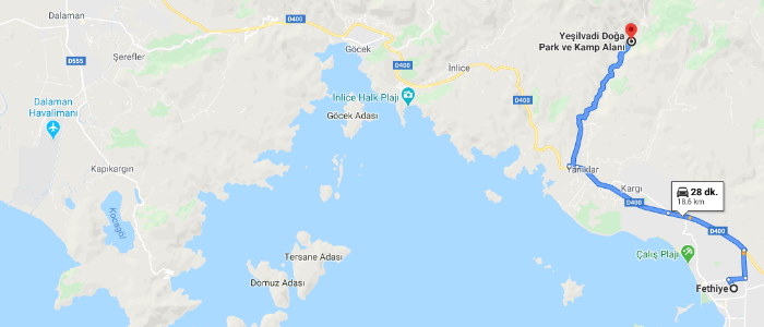 Yeşil Vadi Doğa Park Kamp Alanı, Fethiye