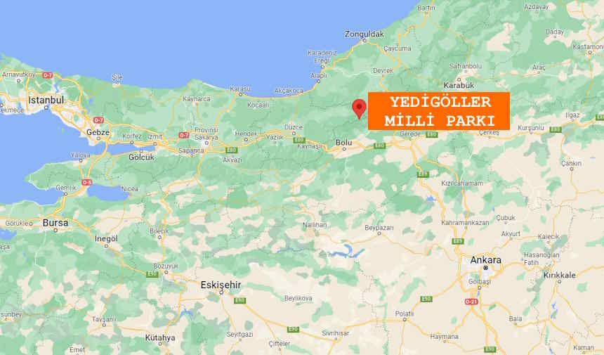 Yedigöller Nerede? Yedigöller Milli Parkı Yolu ve Konumu