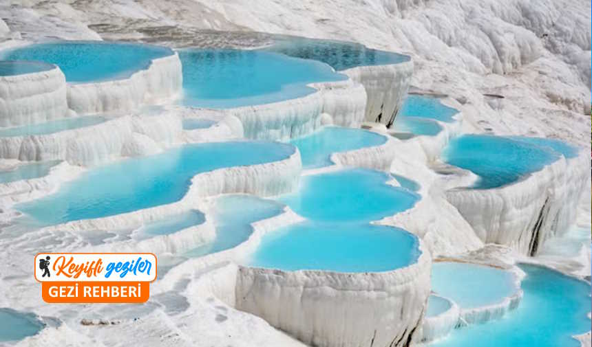 Denizli'de gezilecek yerler listesi Pamukkale Travertenleri